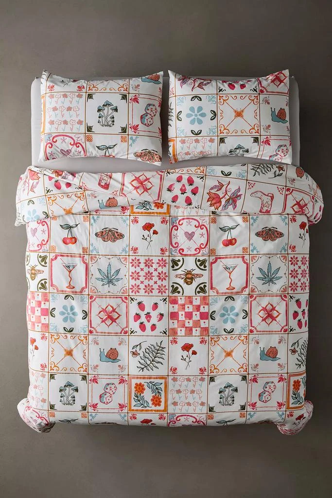 Urban Outfitters Mariana Tile Duvet Cover Set 2