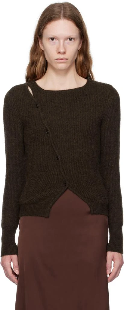 Jacquemus Brown Le Chouchou 'La Maille Pau' Cardigan 1