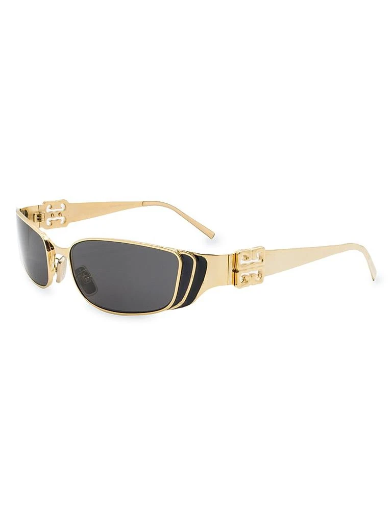 Givenchy 4G Liquid Metal 55MM Rectangular Sunglasses 1