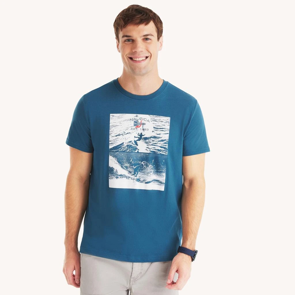 Nautica Mens Surfing Graphic T-Shirt 1