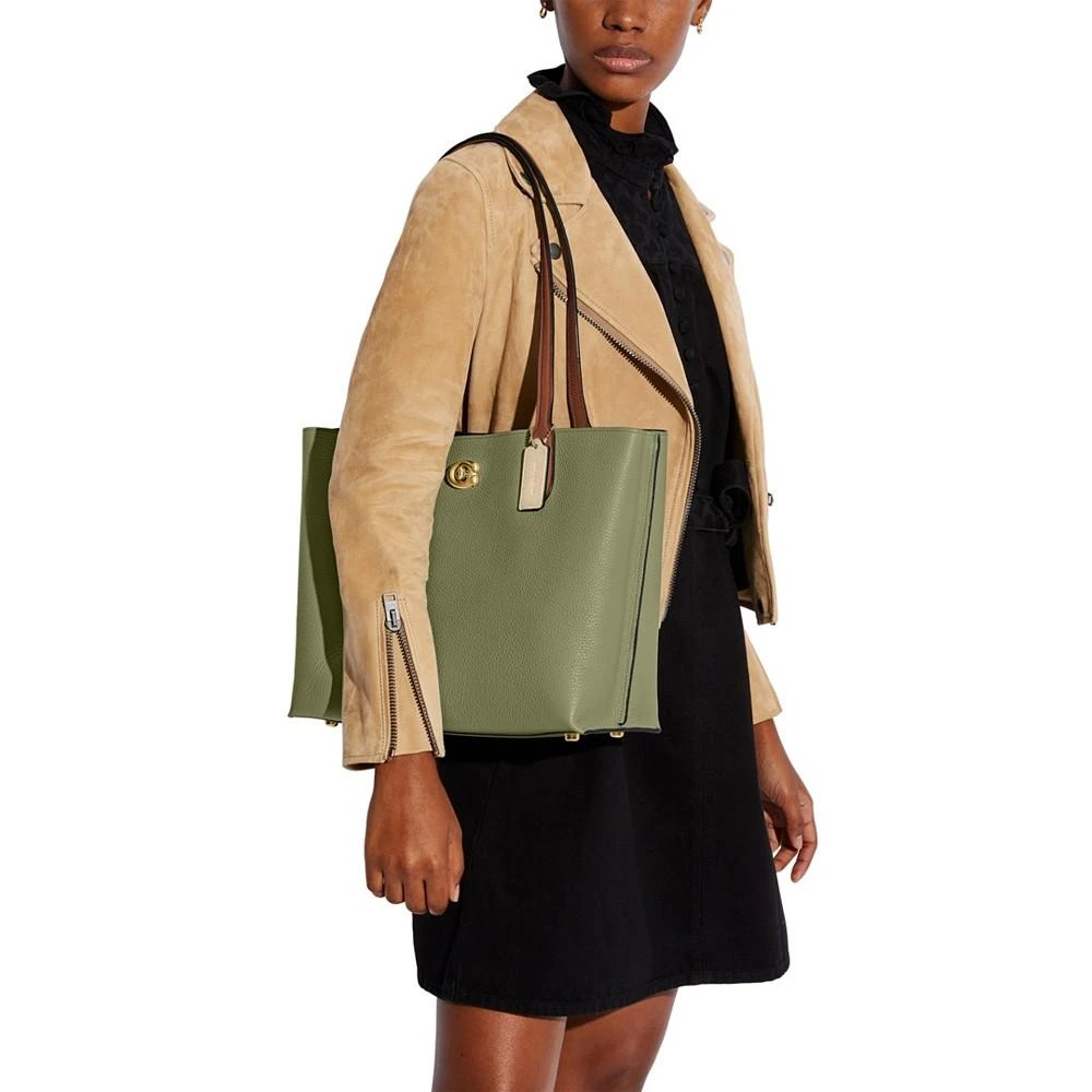Coach Polished Pebble Leather Willow Tote with Interior Zip Pocket 5