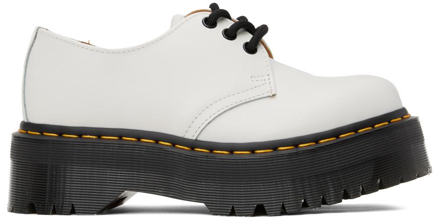 Dr. Martens White 1461 Quad Derbys