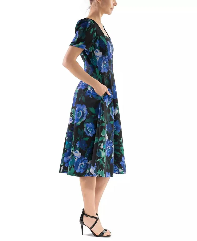 Donna Ricco Donna Rico Women's Printed Square-Neck Midi Dress 2