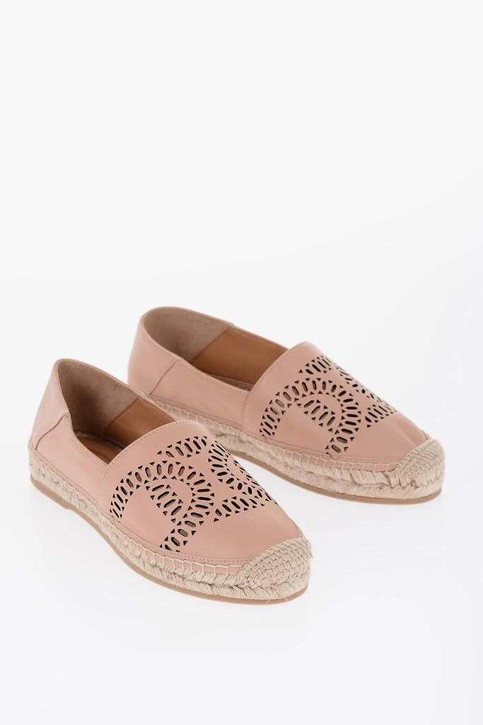 Tod's Tod's Leather Espadrillas With Raffia Sole 1