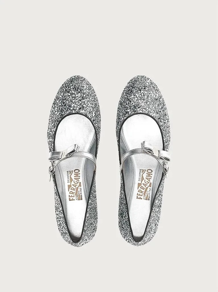 Salvatore Ferragamo Women
s Mary Jane Flat In Silver 4