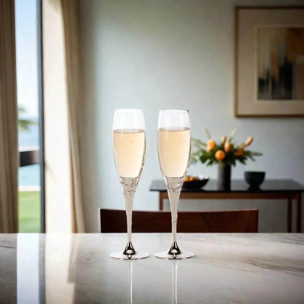Creative Gifts International Creative Gifts International - "Love" Toasting Champagne Flutes Set 3