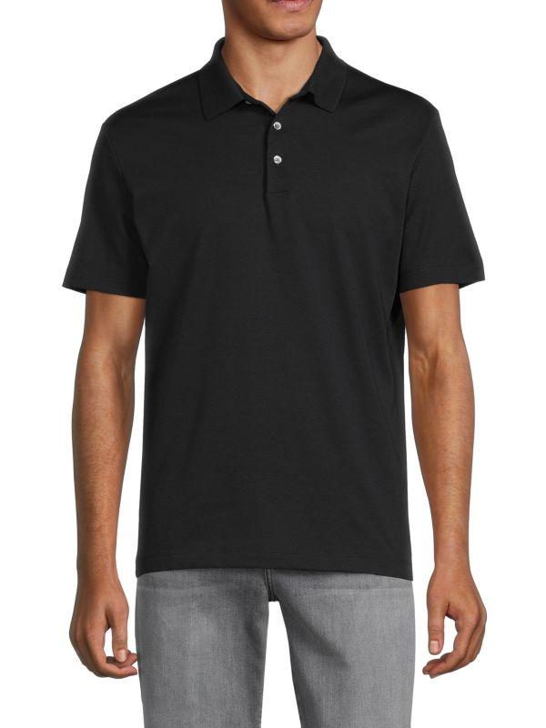 Theory Tipped Bird's Eye-Collar Pima Cotton-Blend Polo