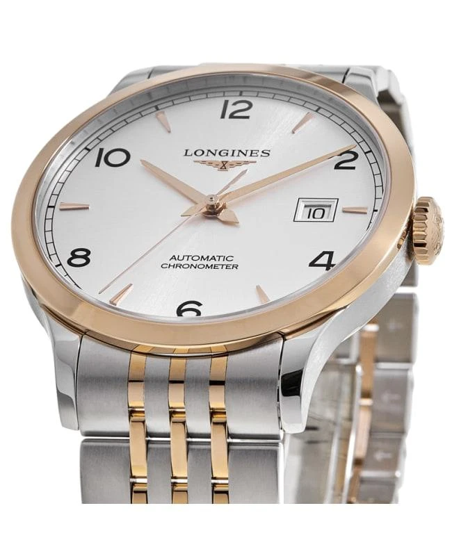 Longines Longines Record Chronometer Automatic Silver Dial 18K Rose Gold Plated Steel Men's Watch L2.821.5.76.7 2