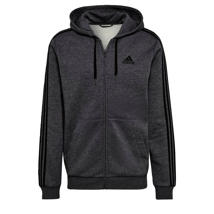 Adidas Men's  Essentials Fleece 3-Stripes Full-Zip Hoodie 2