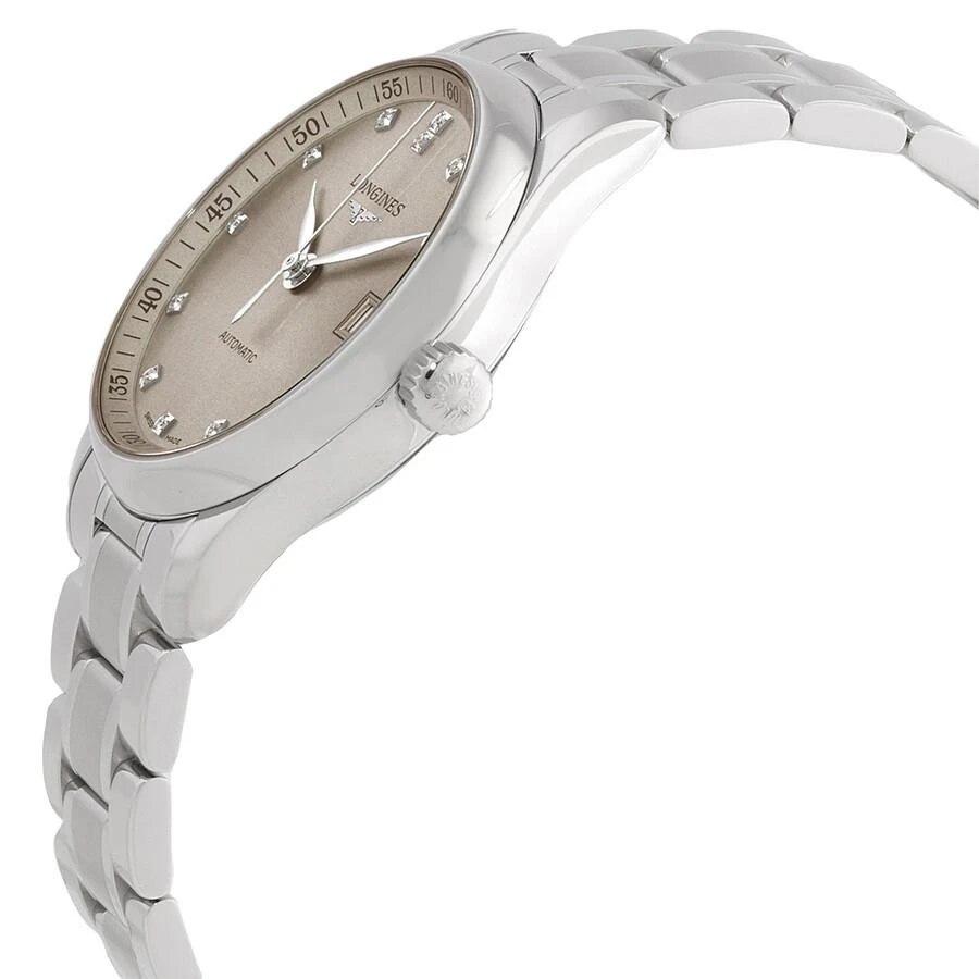 Longines Master Automatic Diamond Brown Dial Ladies Watch L2.357.4.07.6 2