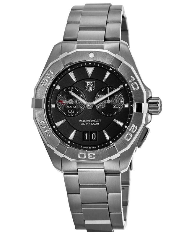 TAG Heuer Tag Heuer Aquaracer Alarm 300M 41MM Black Dial Steel Men's Watch WAY111Z.BA0928 1