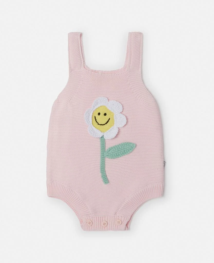 Stella McCartney Stella McCartney - Flower Embroidered Romper, Pink, Size: 9m 1