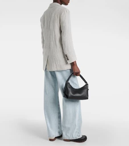 Brunello Cucinelli Oversized V-neck linen-blend blazer 3