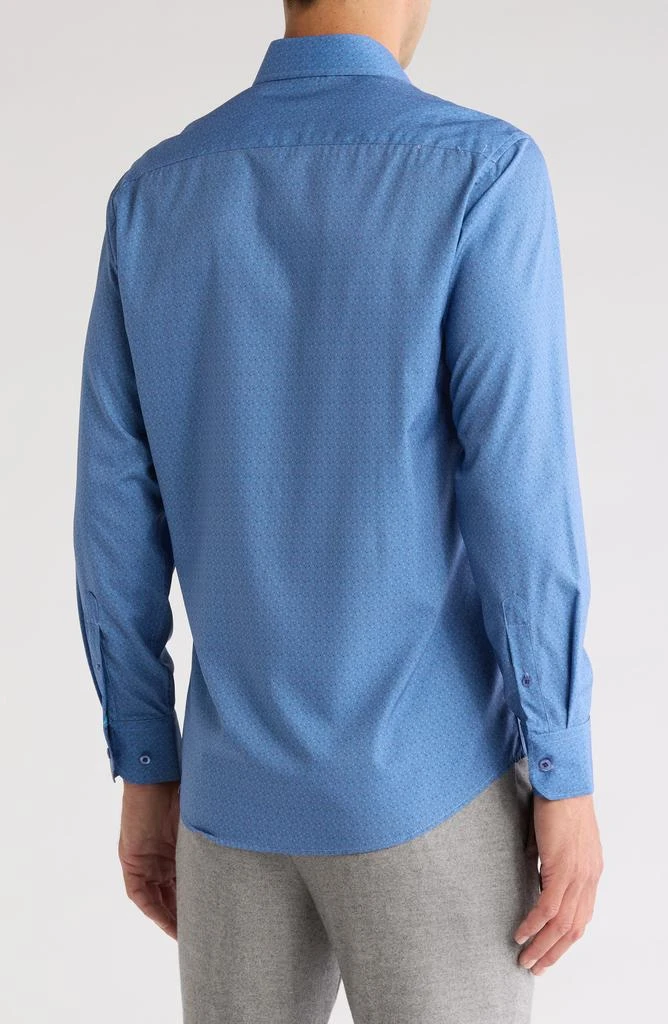 TR Premium Ditsy Print Stretch Button-Up Shirt 2