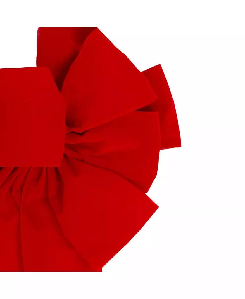 Northlight 11-Loop Velveteen Christmas Bow Decoration 3