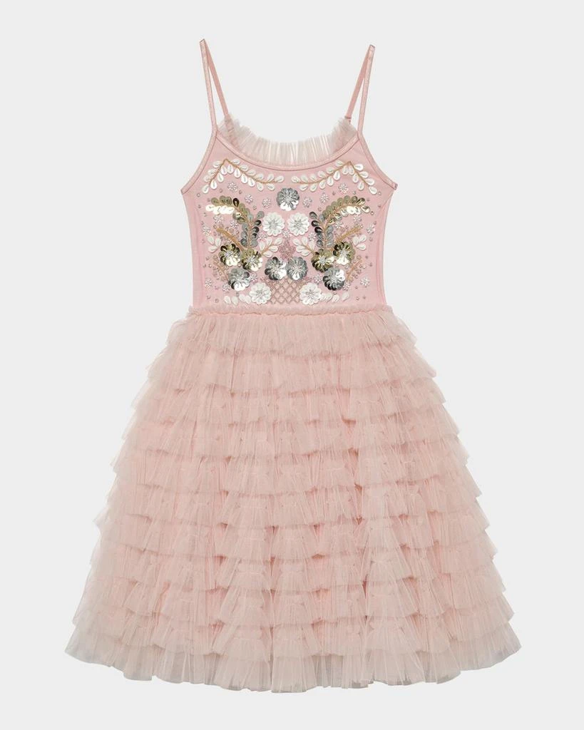 Tutu Du Monde Girl
s Golden Daisies Sequined Embroidered Tutu Dress, Size 2-11 1