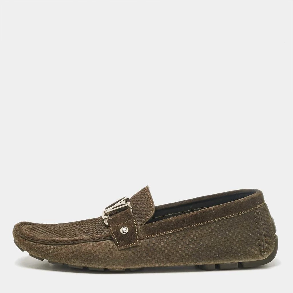 Louis Vuitton Louis Vuitton Green Suede Monte Carlo Loafers Size 44 1