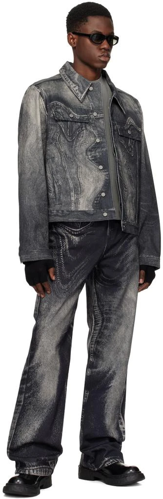 CAMPERLAB Gray Trompe L'œil Denim Jacket 4