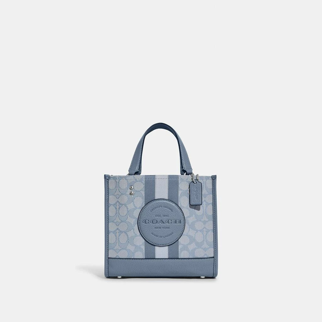 Coach Coach Outlet Dempsey Tote 22 In Signature Jacquard With Stripe And Coach Patch 6