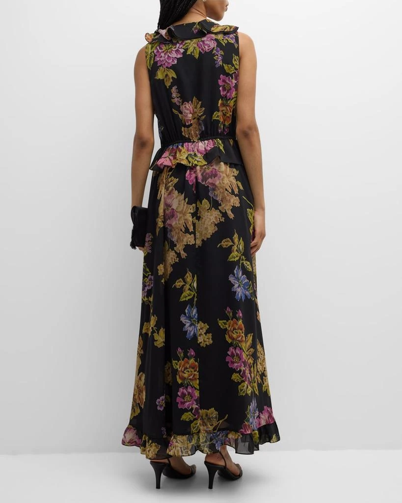 Kobi Halperin Lesley Floral-Print Ruffle Maxi Dress 6