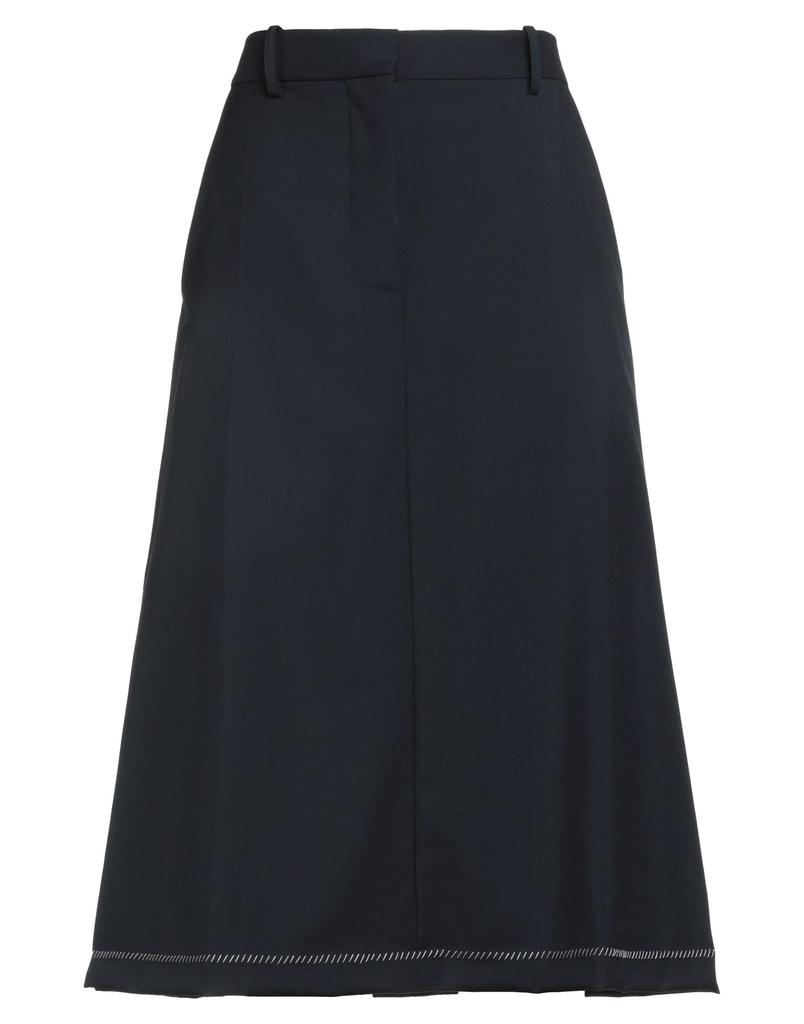 Marni Light Navy A-Line Cotton Midi Skirt - Dresses & Skirts