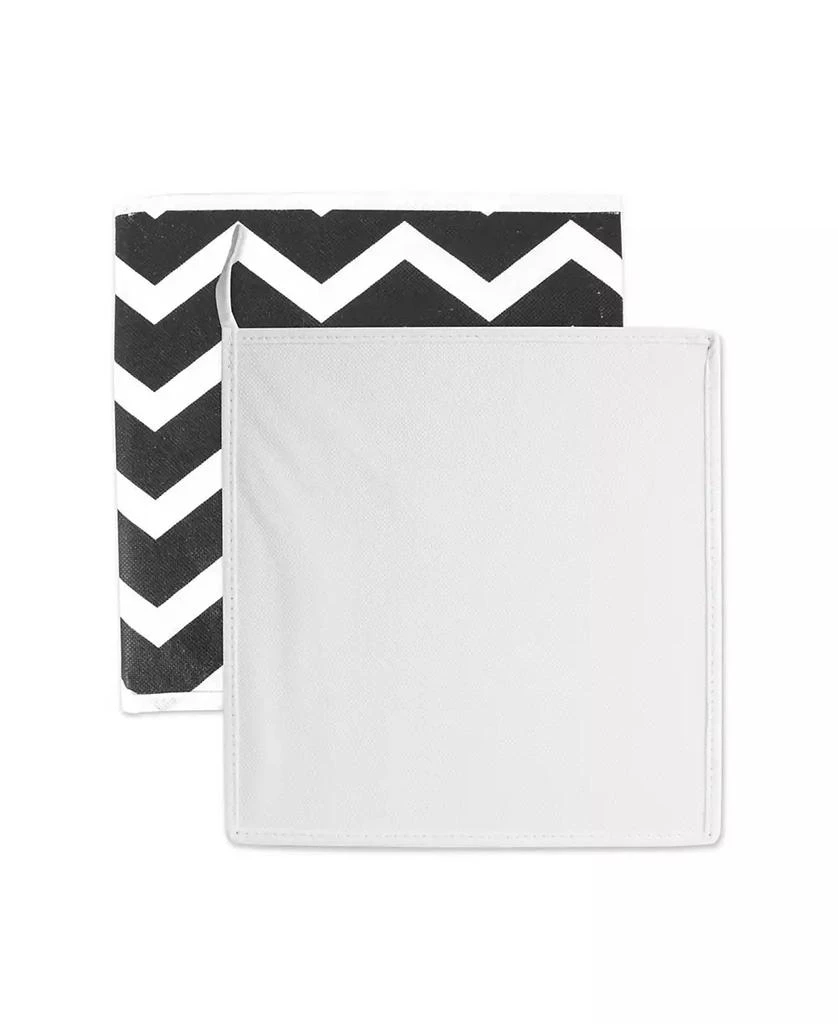 Design Imports Chevron Print 2-Pc. Storage Bin 2