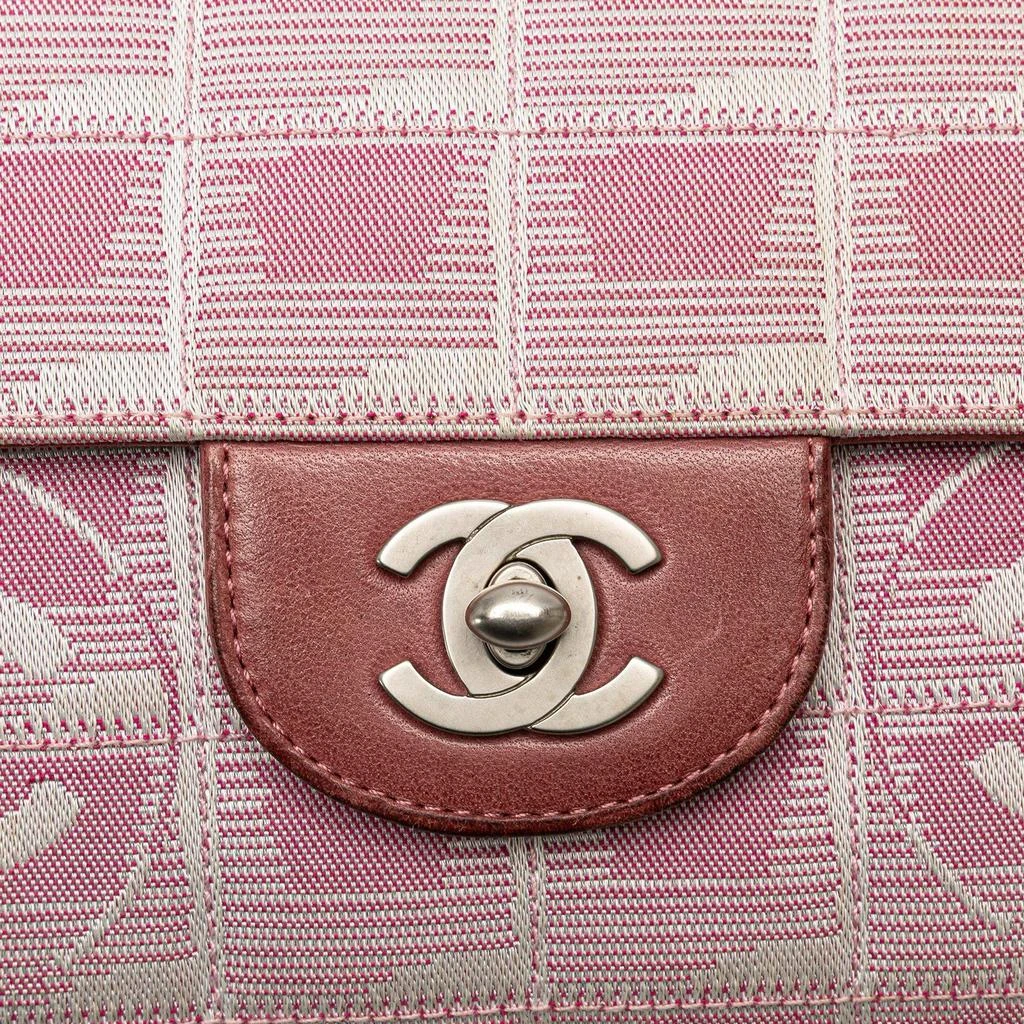 Chanel Chanel Pink Nylon New Travel Line East West Flap Bag 10