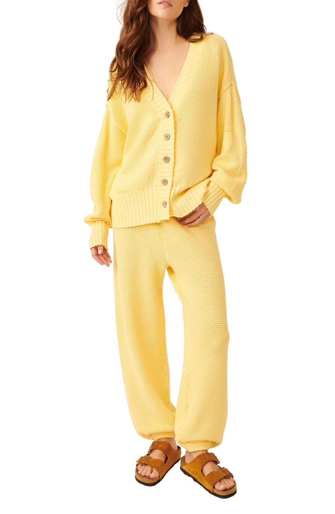 Free People Hailee Waffle Stitch Cardigan & Pants
