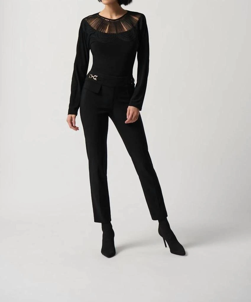 JOSEPH RIBKOFF Joseph Ribkoff - Dolman Sleeve Silky Knit Fitted Top 4