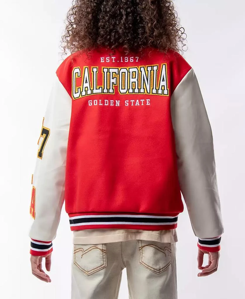 Ring of Fire Big Boys Cal-Champ Woolen Varsity Jacket with Patches 2