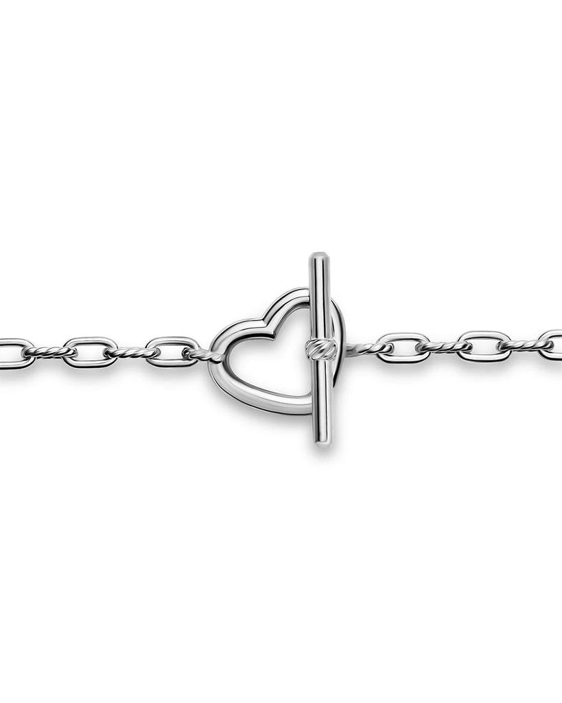 David Yurman DY Madison® Heart Toggle Chain Necklace in Sterling Silver, 3mm 4