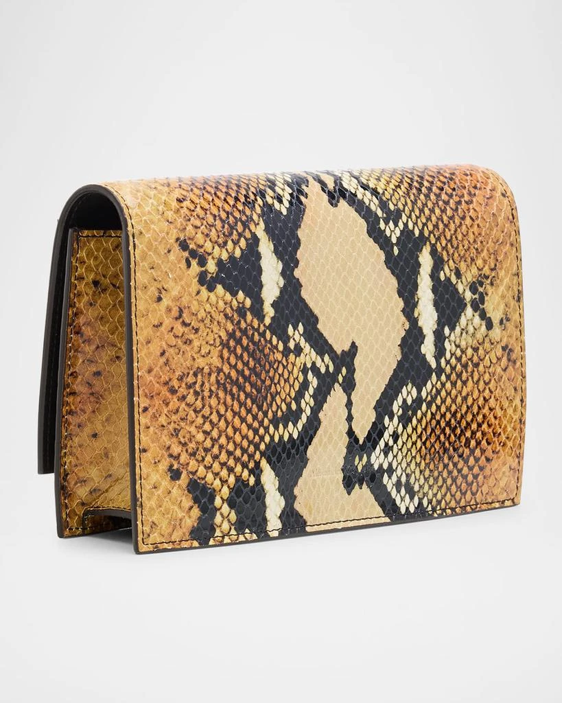 McQueen Small Skull Python-Embossed Crossbody Bag 3