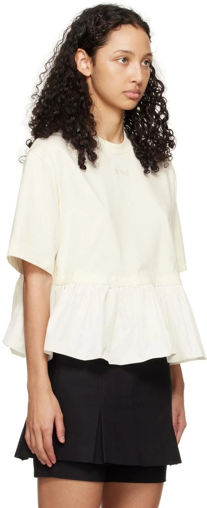 MSGM White Peplum T-Shirt 2