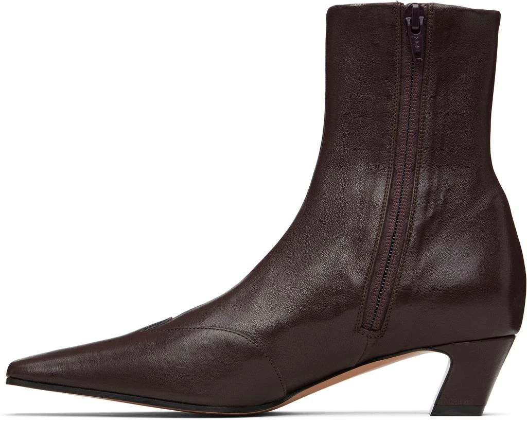 Khaite Brown Nevada Stretch Low Boots 3