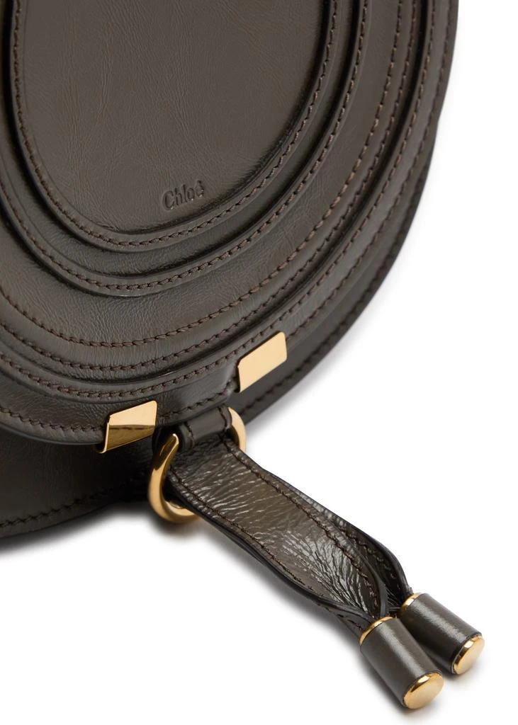 Chloé Marcie small glossed leather saddle bag 3