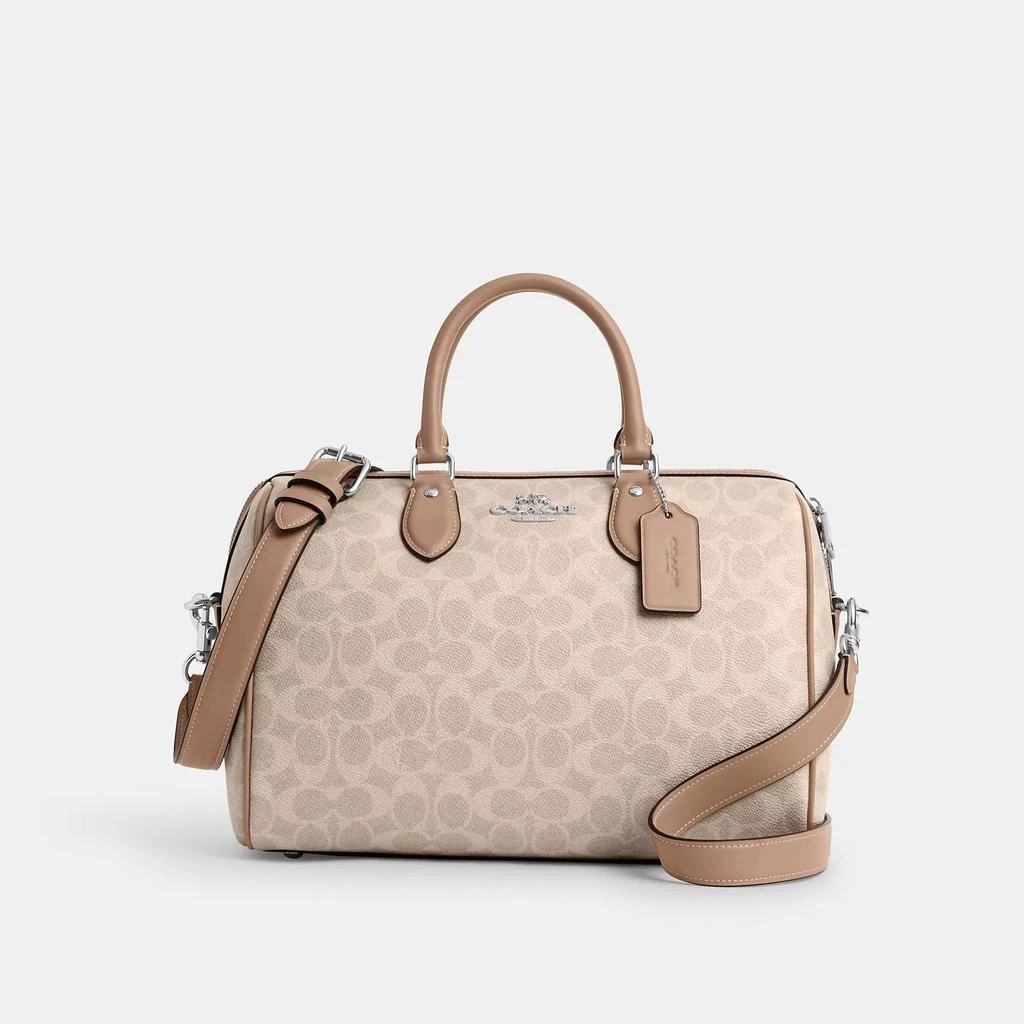 Coach Rowan Large Satchel Bag In Signature Canvas 7