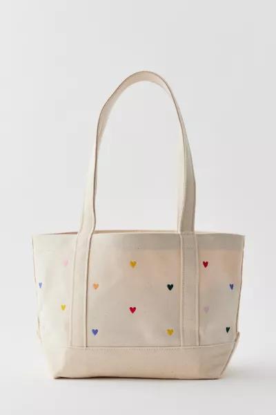 BAGGU BAGGU Embroidered Small Heavyweight Canvas Tote Bag