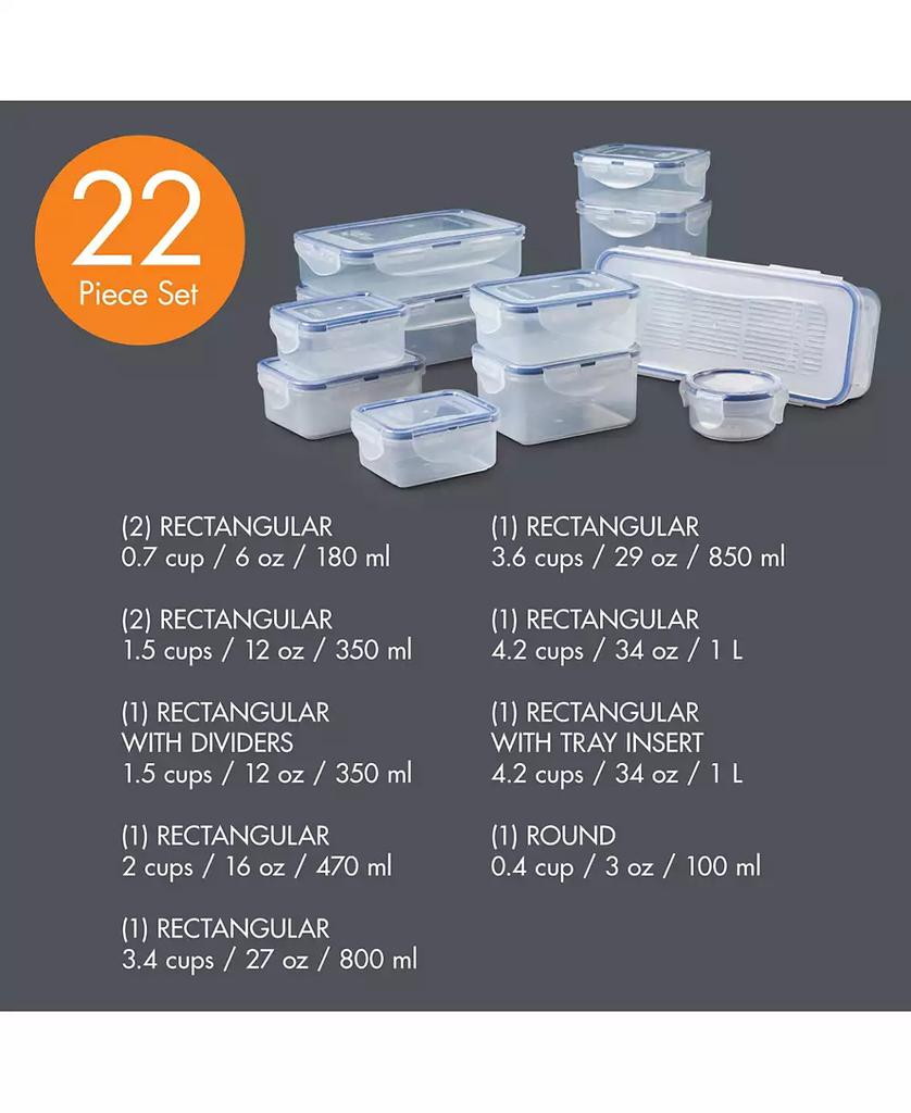 Lock & Lock Easy Essentials 22-Pc. Food Storage Container Set