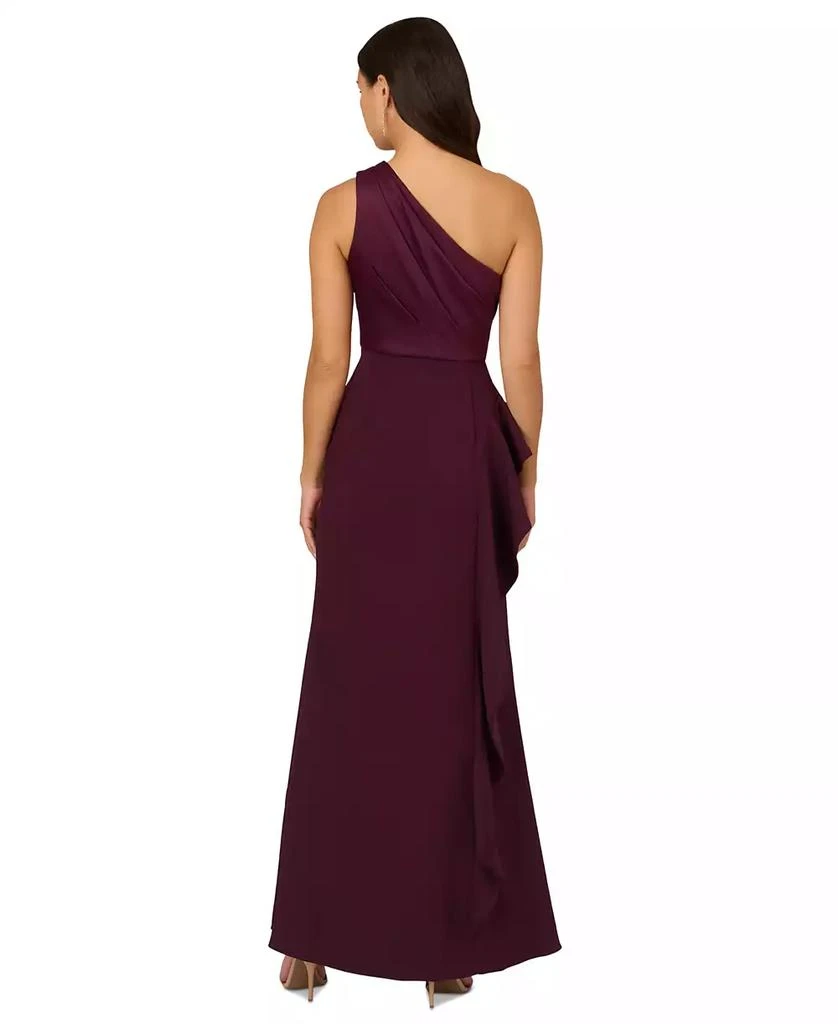 Adrianna Papell Petite One-Shoulder Satin Gown 2