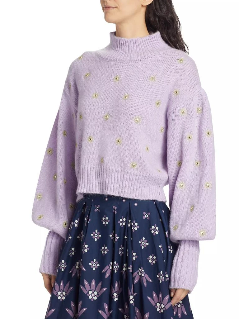 Farm Rio Mirror Puff-Sleeve Sweater 4