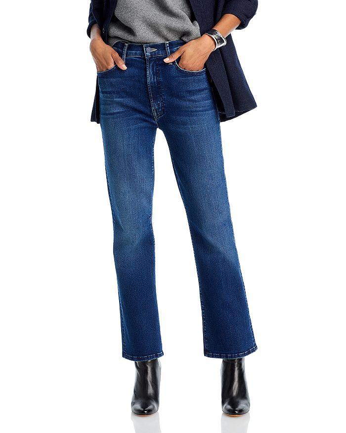 MOTHER The Hustler High Rise Flare Leg Ankle Jeans