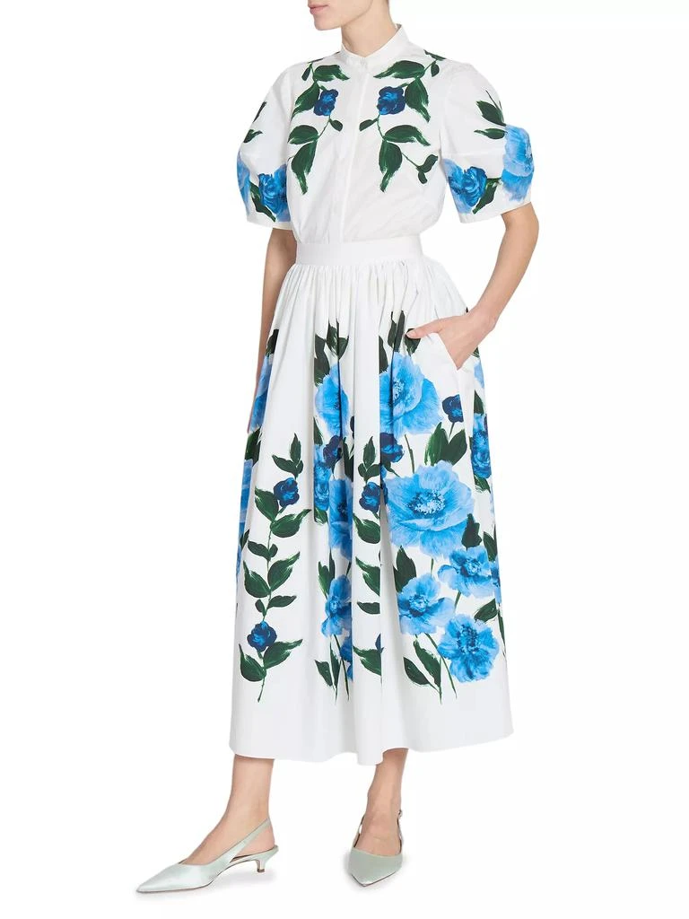 Erdem Floral Poplin Midi Skirt 2