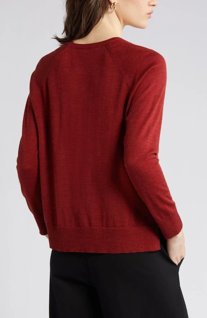 Eileen Fisher Raglan Sleeve Merino Wool Pullover 9