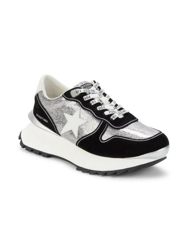 Vintage Havana Glitter Trim Star Sneakers 2