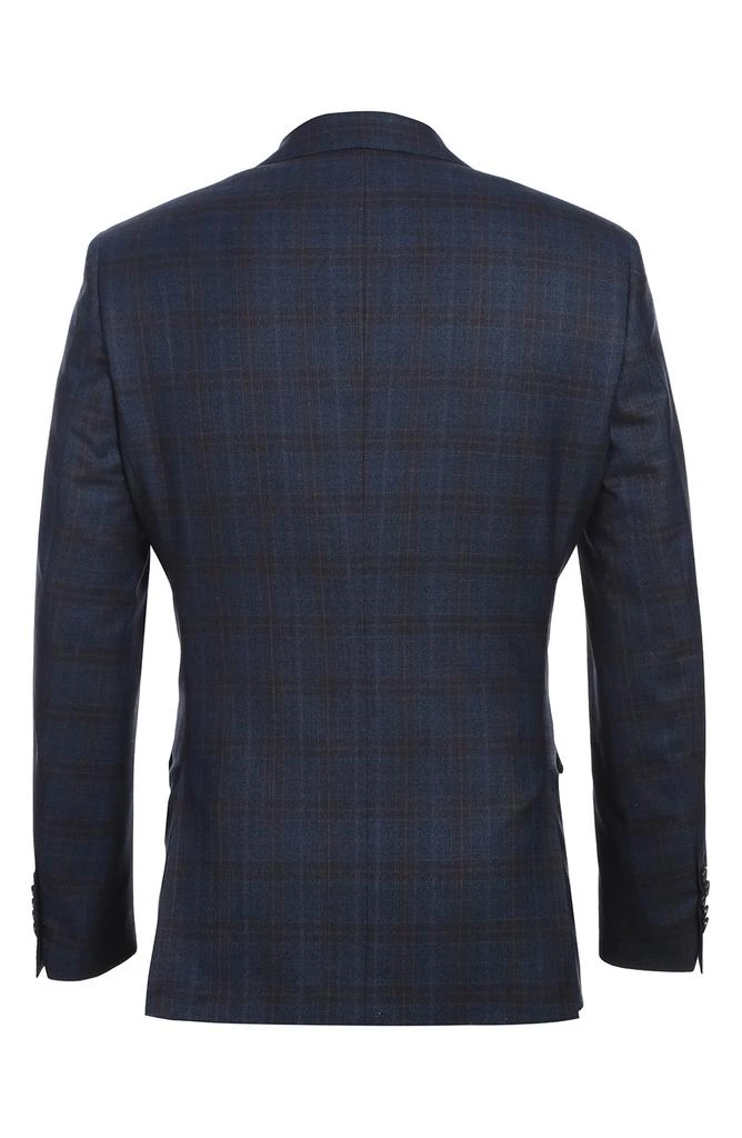 English Laundry Plaid Trim Fit Notch Lapel Wool Blend Two-Piece Suit 8