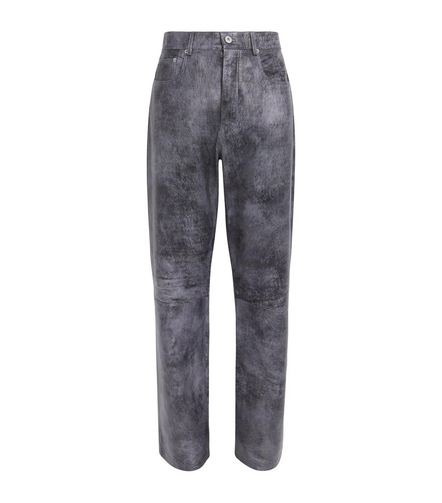 JW Anderson Leather Textured-Effect Trousers - BeyondStyle