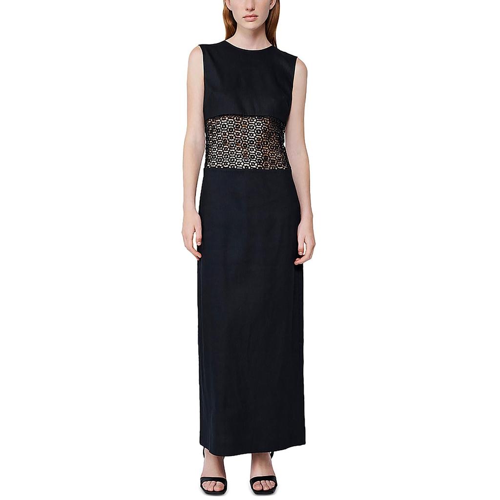 SIMKHAI Womens Crochet Sleeveless Midi Dress