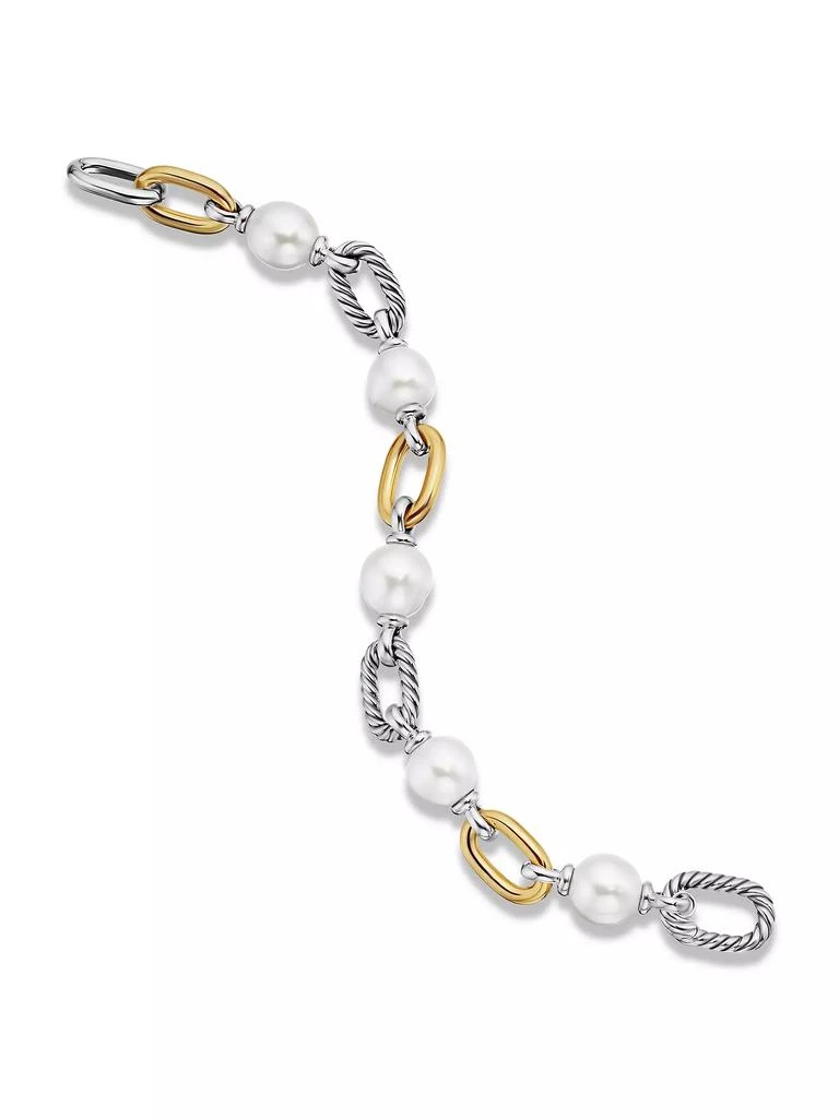 David Yurman Madison 11-12MM Pearl Chain Bracelet with 18K Yellow Gold 3