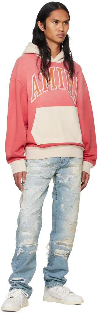 AMIRI Red 'Amiri' Vintage Oversized Hoodie 4
