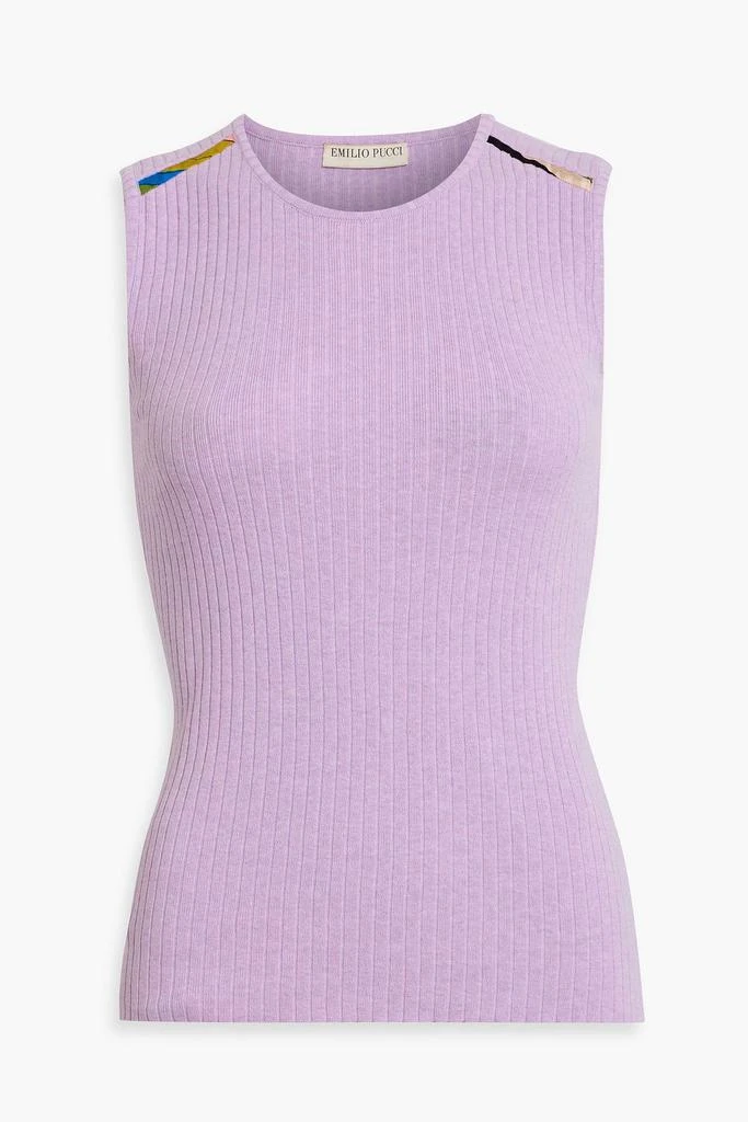 PUCCI Ribbed cotton tank 1